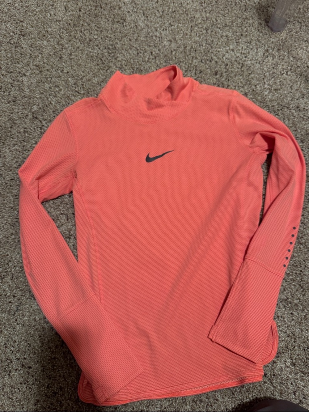 Nike Coral-Pink Long Sleeve Performance Top